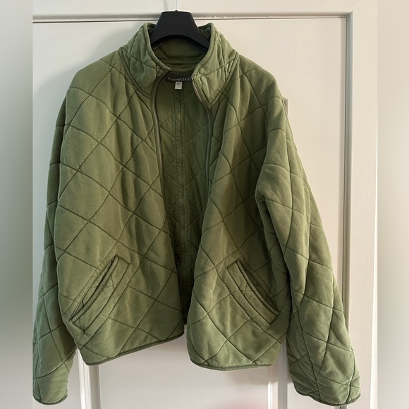 Garnet Hill Easy Quilted Knit Jacket, bomber style - Picture 2 of 6